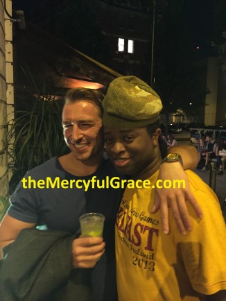 Anthony Everest with a friend - planning on saving the world ..' #MercyfulGrace #PinkDye